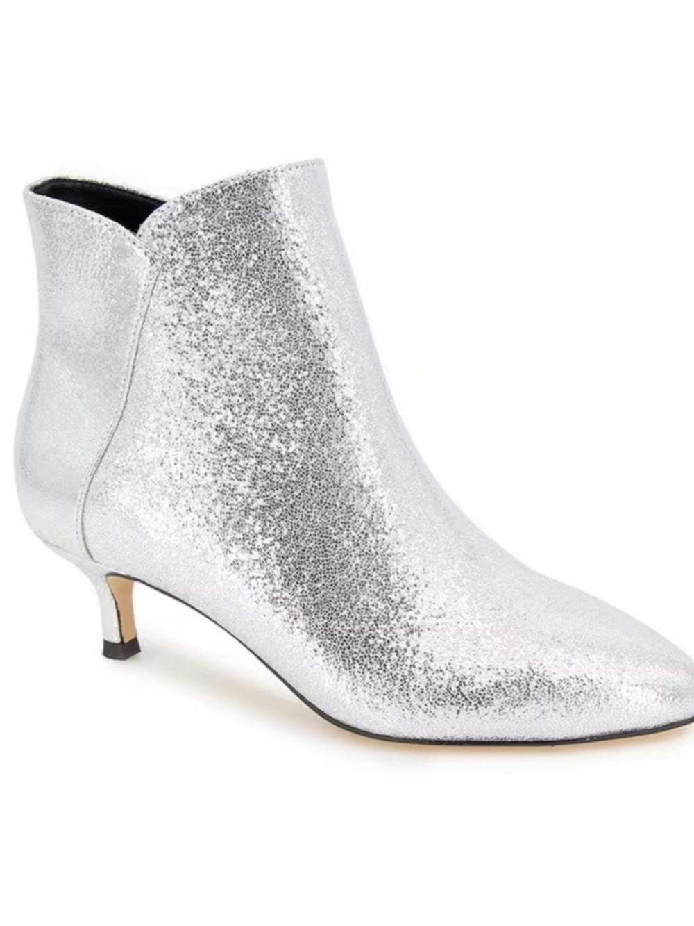 XOXO Kyrie Silver Metallic Ankle Booties Size 6.5 New